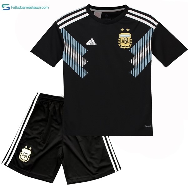 Camiseta Argentina 2ª Niños 2018 Negro Azul